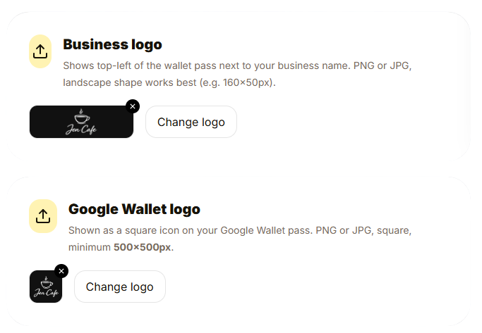Step 2. logo upload